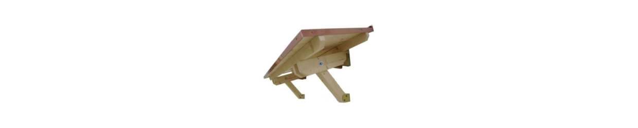 Wooden cantilever roofs with 150 cm overhang