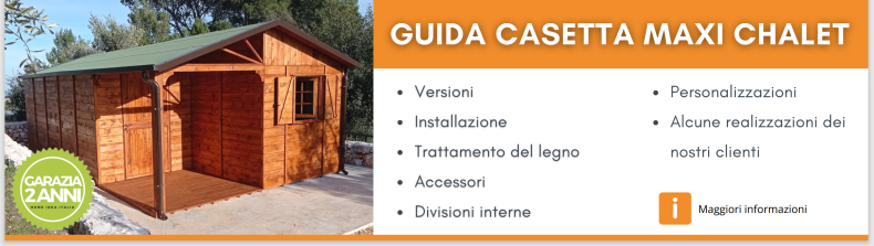 Casetta in Legno 2.4x3.2 a Pannelli 17 mm Garage Box Rimessa Moto